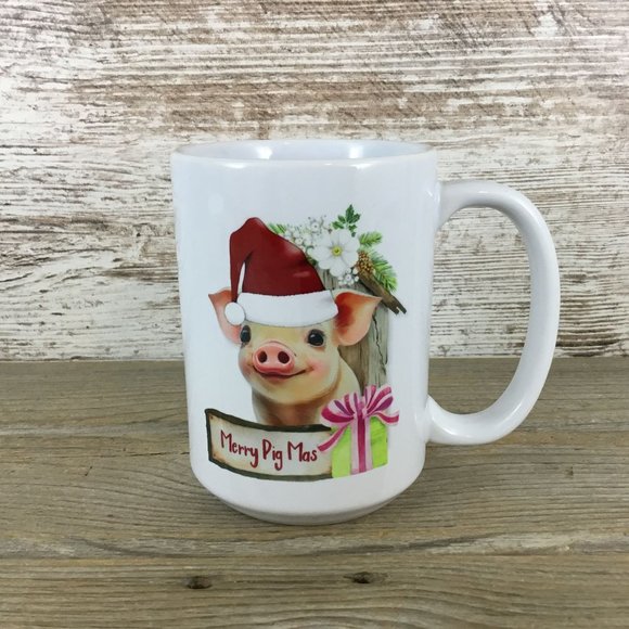 Merry Pigmas Ceramic Coffee Mug - Picture 3 of 4